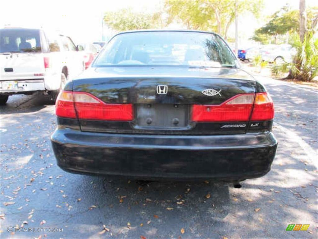 1998 Accord LX Sedan - Flamenco Black Pearl / Gray photo #3