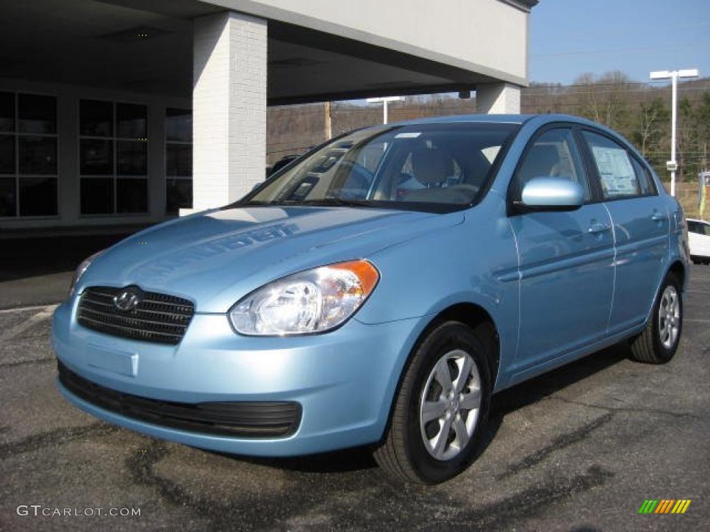 Ice Blue 2011 Hyundai Accent GLS 4 Door Exterior Photo #46034346