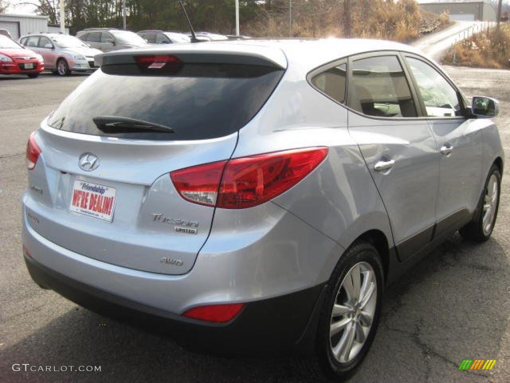 2011 Tucson Limited AWD - Aurora Blue / Taupe photo #6