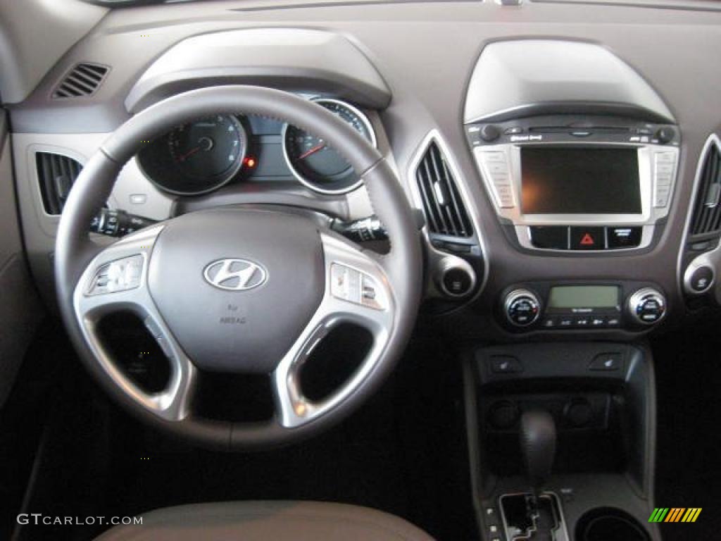 2011 Hyundai Tucson Limited AWD Taupe Dashboard Photo #46034496
