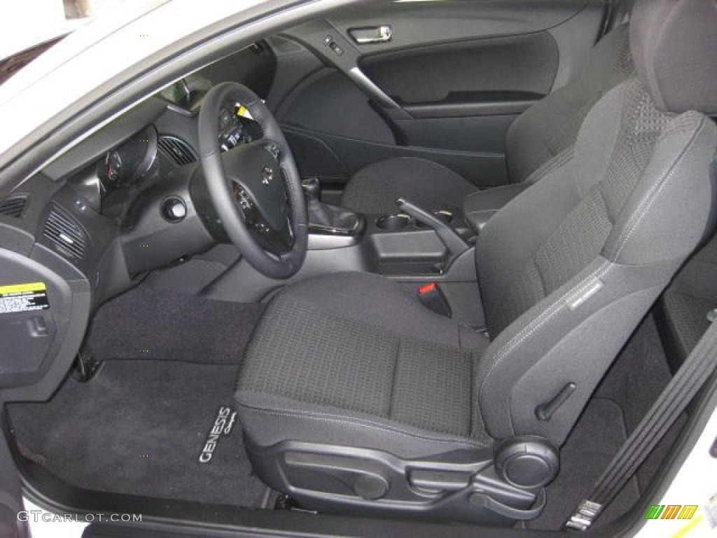 Black Cloth Interior 2011 Hyundai Genesis Coupe 2.0T Photo #46034598