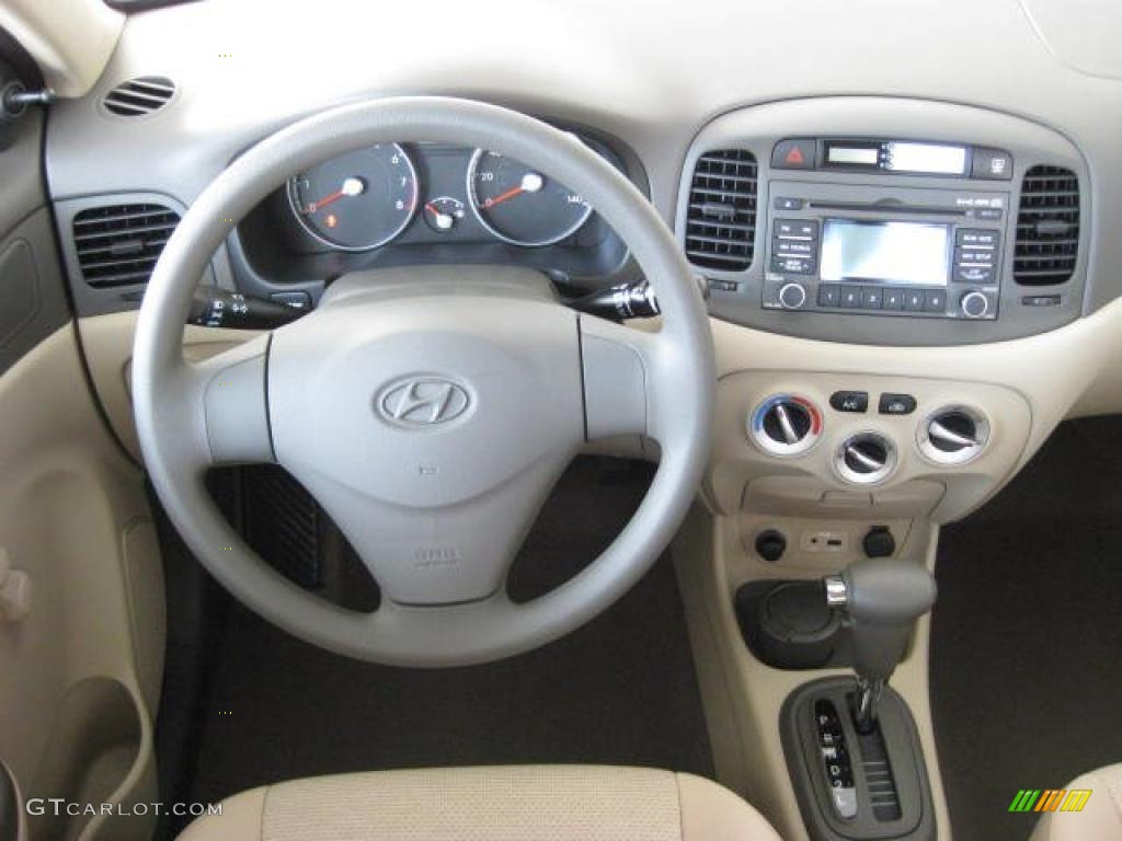 2011 Hyundai Accent GLS 4 Door Beige Dashboard Photo #46034685