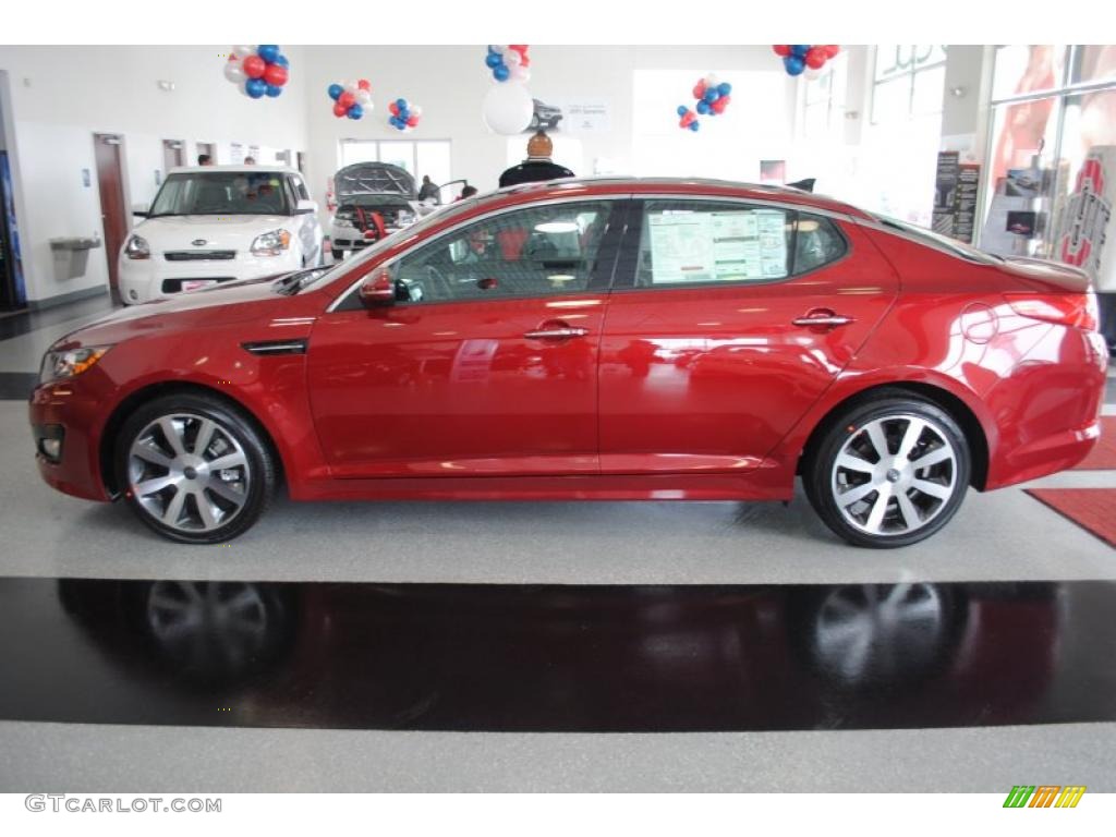Spicy Red 2011 Kia Optima SX Exterior Photo #46034745