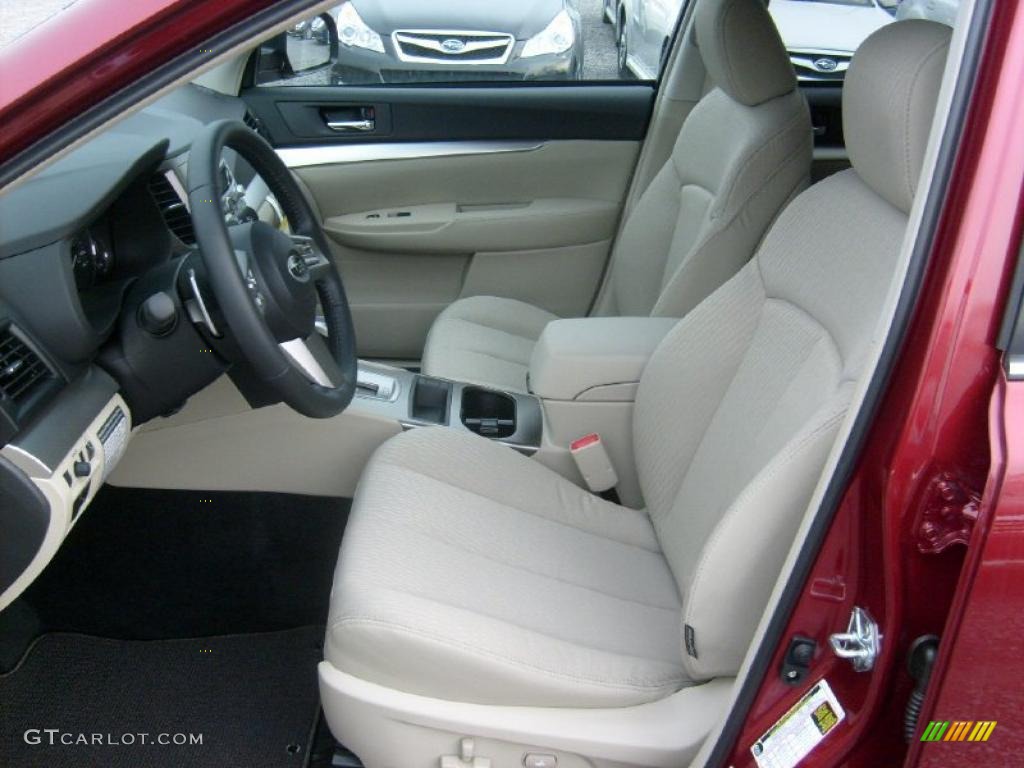 2011 Outback 2.5i Premium Wagon - Ruby Red Pearl / Warm Ivory photo #3
