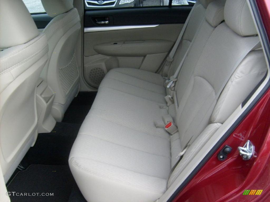 2011 Outback 2.5i Premium Wagon - Ruby Red Pearl / Warm Ivory photo #4