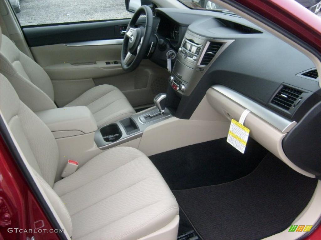 2011 Outback 2.5i Premium Wagon - Ruby Red Pearl / Warm Ivory photo #5