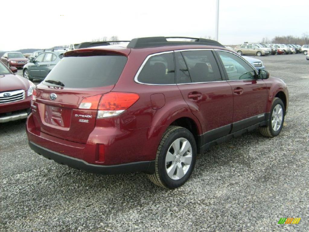2011 Outback 2.5i Premium Wagon - Ruby Red Pearl / Warm Ivory photo #7