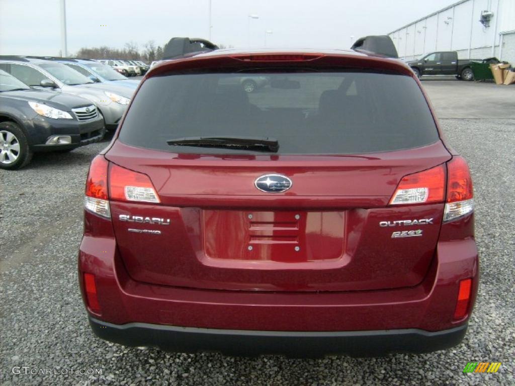 2011 Outback 2.5i Premium Wagon - Ruby Red Pearl / Warm Ivory photo #8