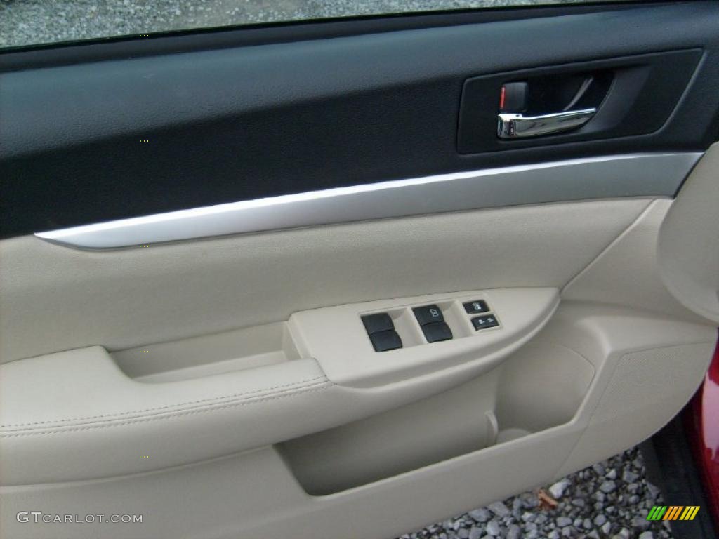 2011 Outback 2.5i Premium Wagon - Ruby Red Pearl / Warm Ivory photo #14