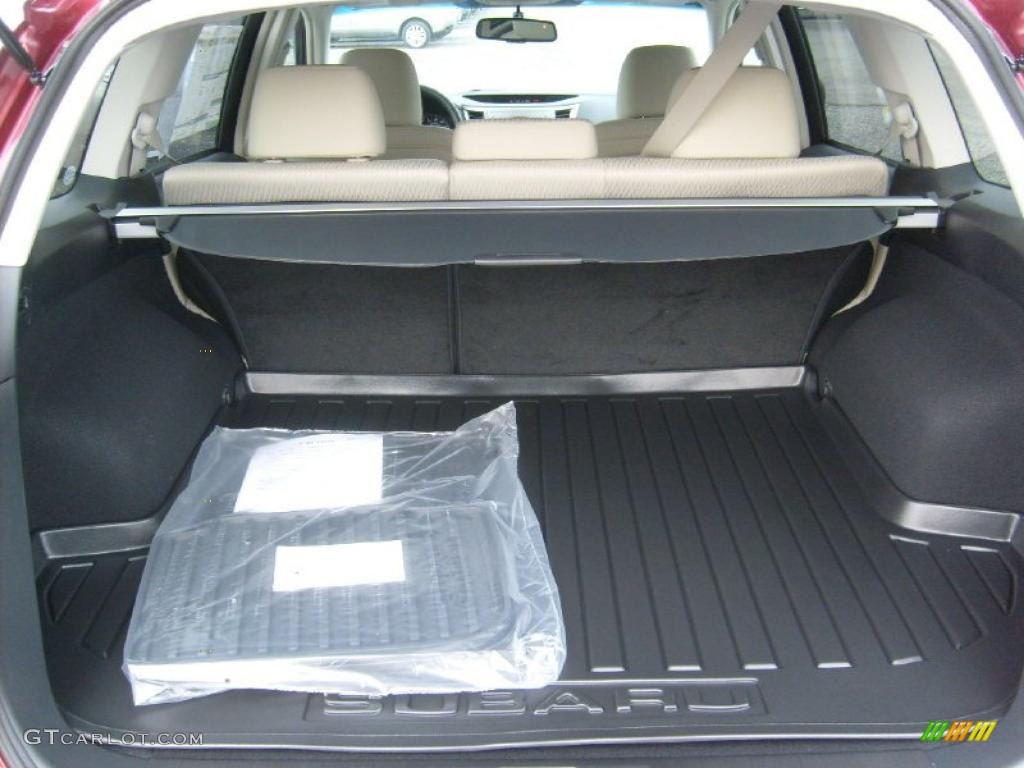 2011 Outback 2.5i Premium Wagon - Ruby Red Pearl / Warm Ivory photo #15