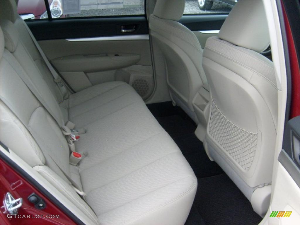 2011 Outback 2.5i Premium Wagon - Ruby Red Pearl / Warm Ivory photo #16