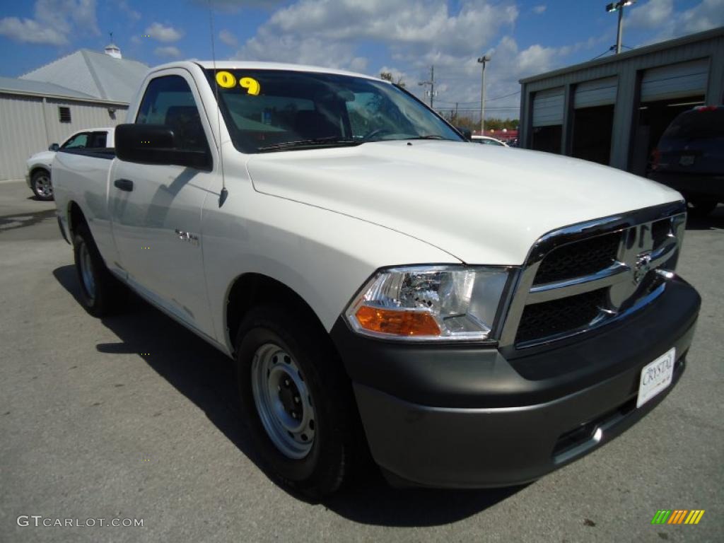 Stone White 2009 Dodge Ram 1500 ST Regular Cab Exterior Photo #46036980