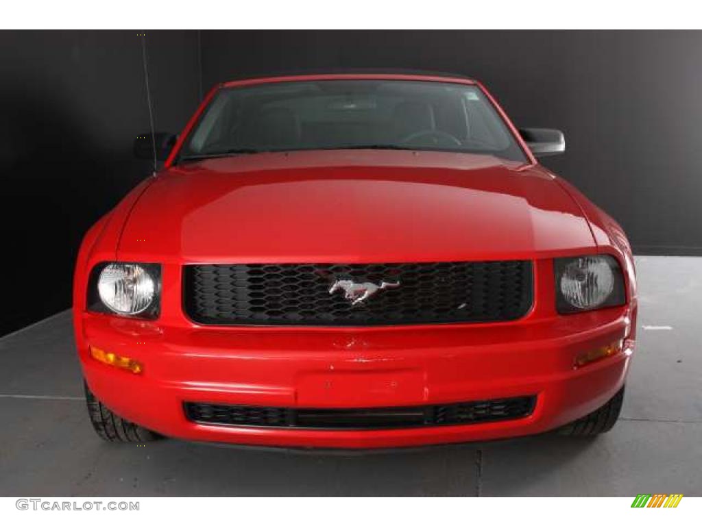 2007 Mustang V6 Premium Convertible - Torch Red / Medium Parchment photo #5