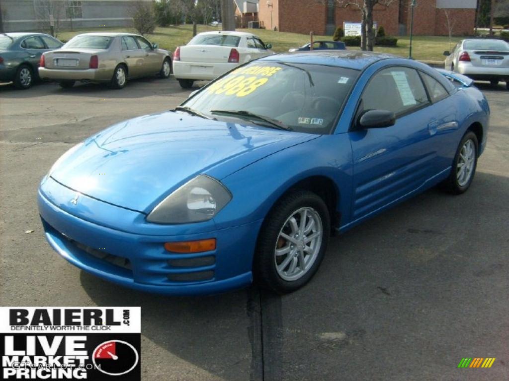2002 Eclipse GS Coupe - Chrome Blue Pearl / Black photo #3