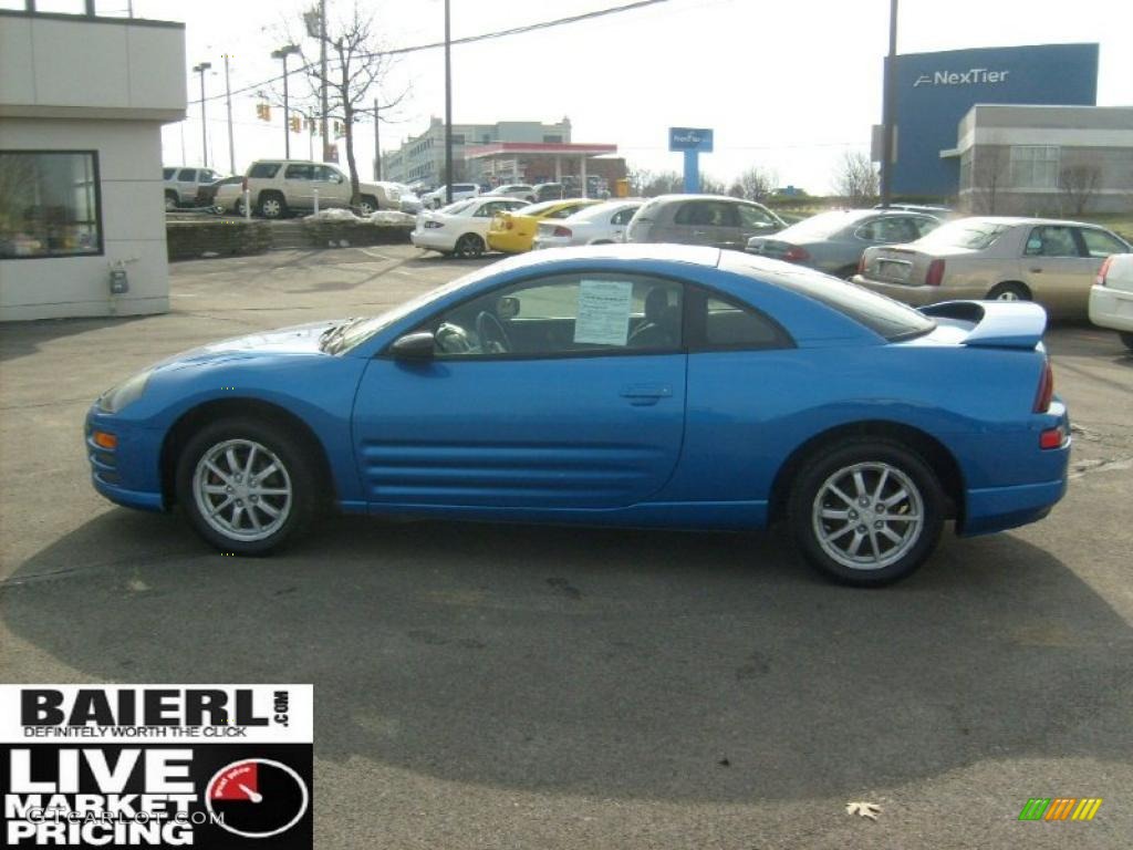 2002 Eclipse GS Coupe - Chrome Blue Pearl / Black photo #4