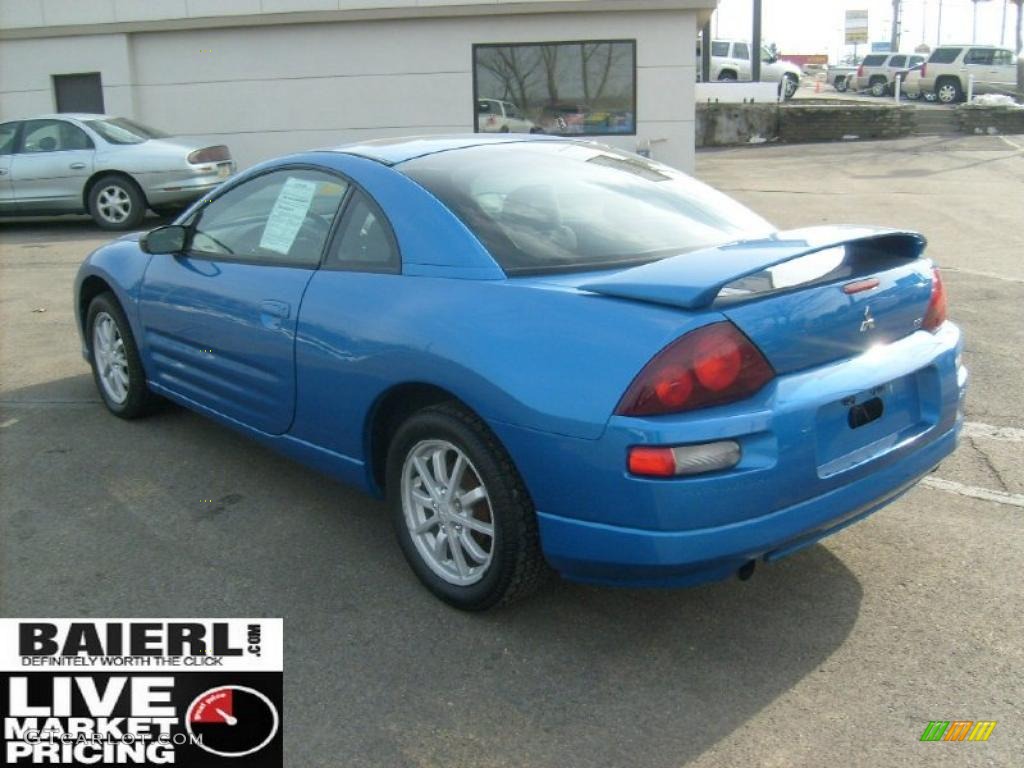 2002 Eclipse GS Coupe - Chrome Blue Pearl / Black photo #5