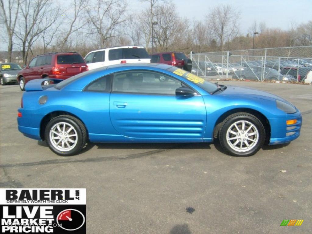 2002 Eclipse GS Coupe - Chrome Blue Pearl / Black photo #8