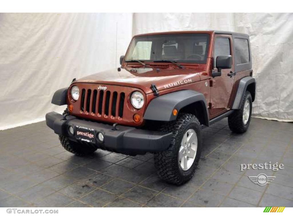 2009 Wrangler Rubicon 4x4 - Red Rock Crystal Pearl Coat / Dark Slate Gray/Medium Slate Gray photo #1