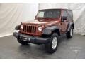 2009 Red Rock Crystal Pearl Coat Jeep Wrangler Rubicon 4x4  photo #1