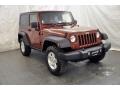 2009 Red Rock Crystal Pearl Coat Jeep Wrangler Rubicon 4x4  photo #7