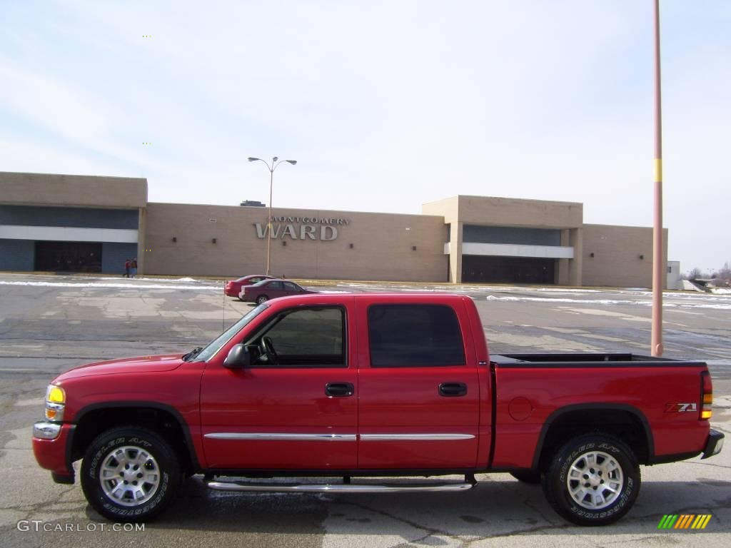 2006 Sierra 1500 SLE Crew Cab 4x4 - Fire Red / Pewter photo #5