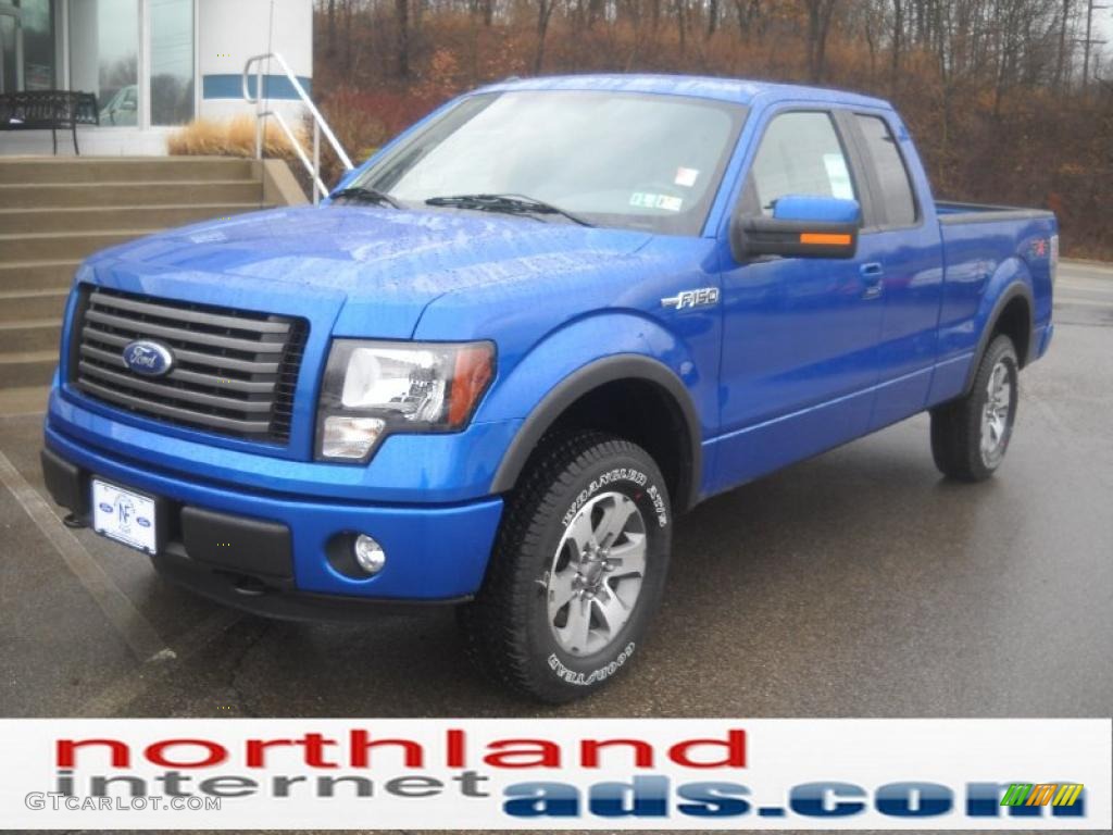 2011 F150 FX4 SuperCab 4x4 - Blue Flame Metallic / Black photo #2