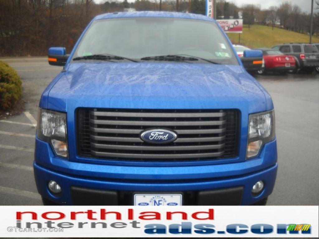 2011 F150 FX4 SuperCab 4x4 - Blue Flame Metallic / Black photo #3