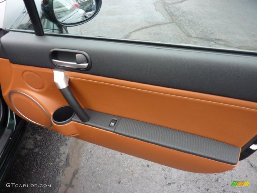 2007 Mazda MX-5 Miata Grand Touring Roadster Tan Door Panel Photo #46043828