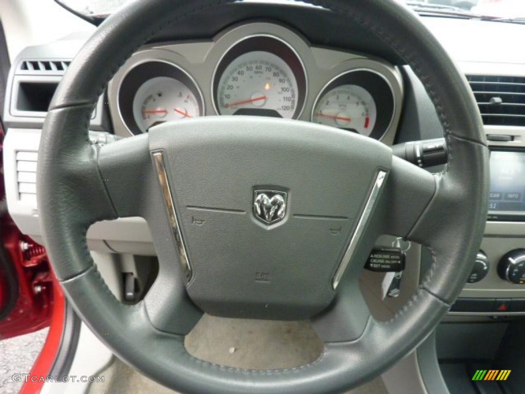 2008 Dodge Avenger R/T Dark Slate Gray/Light Slate Gray Steering Wheel Photo #46043846