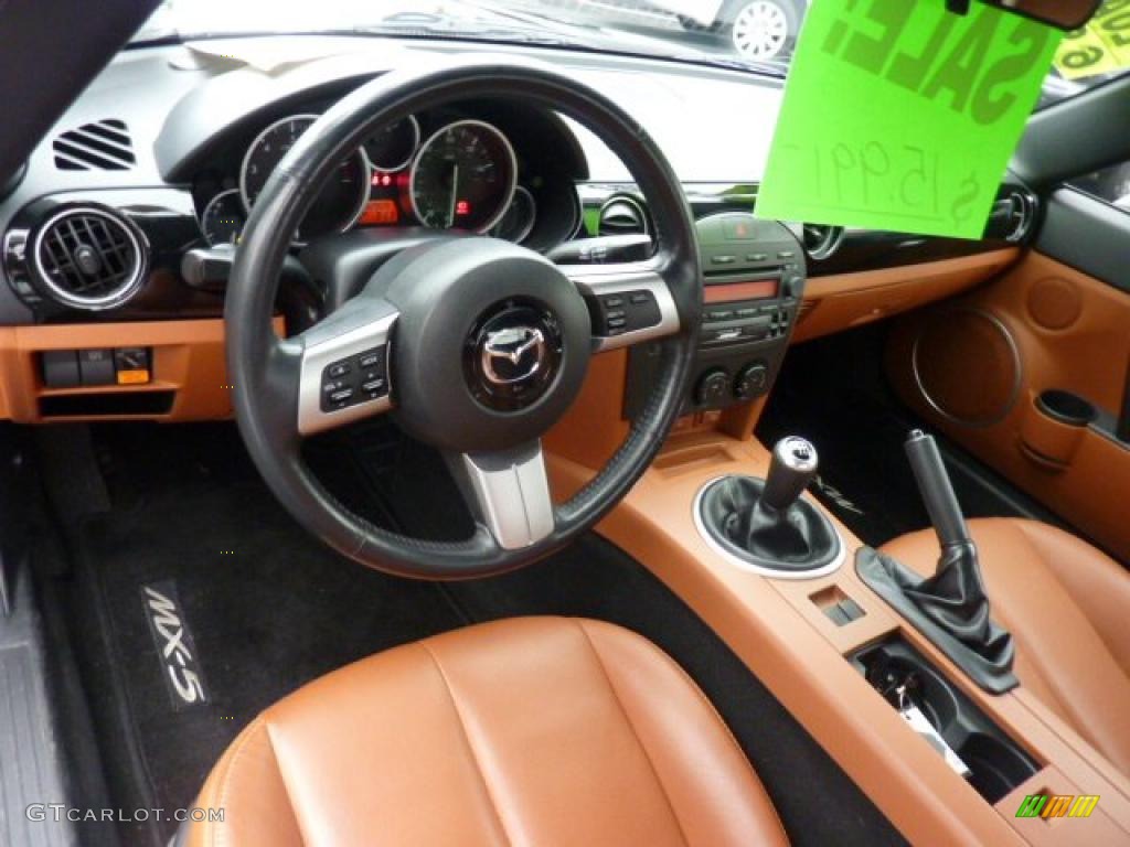 2007 Mazda MX-5 Miata Grand Touring Roadster Tan Dashboard Photo #46043858