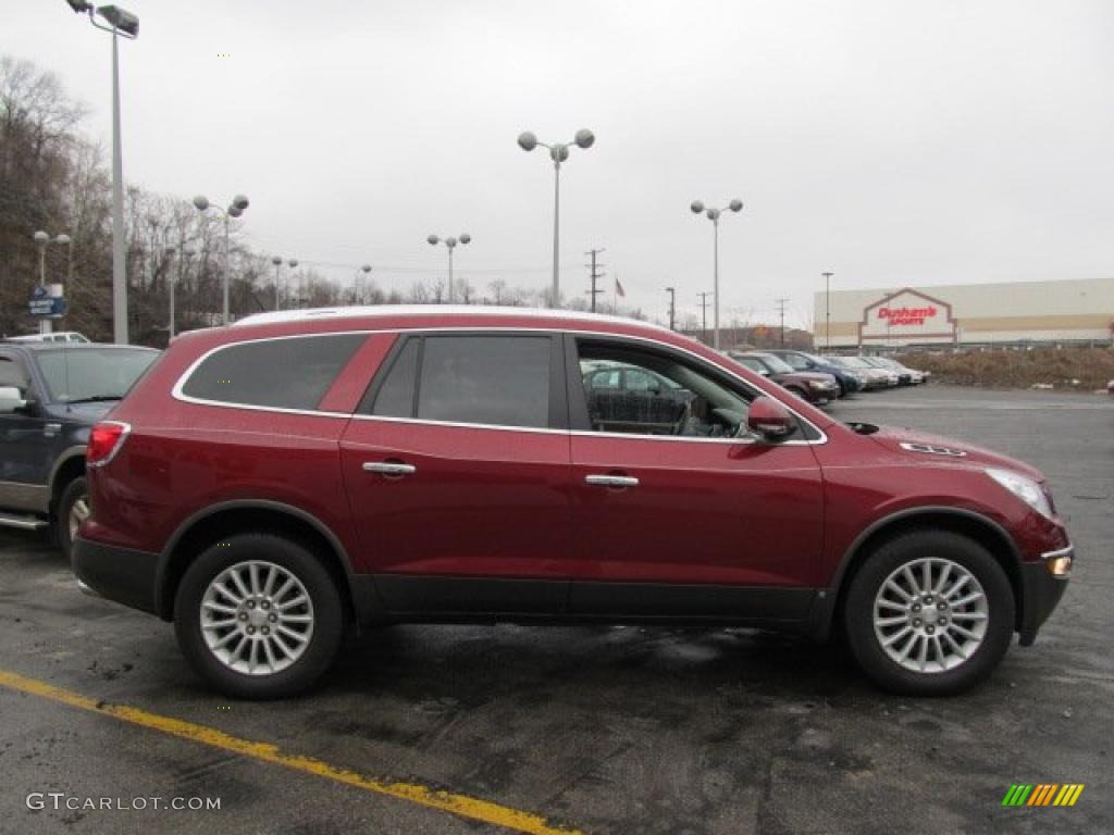 2008 Enclave CXL AWD - Red Jewel / Cashmere/Cocoa photo #5