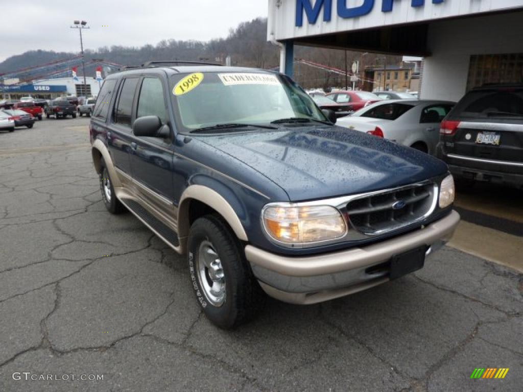 1998 Explorer Eddie Bauer 4x4 - Medium Wedgewood Blue Metallic / Medium Prairie Tan photo #3