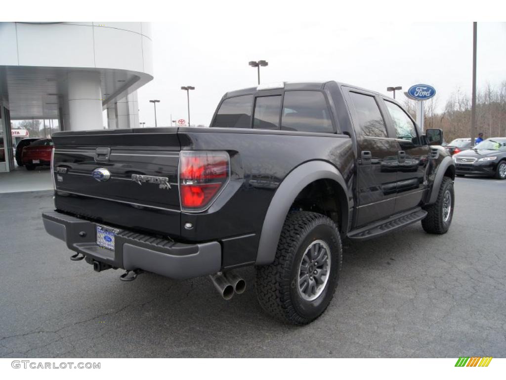 2011 F150 SVT Raptor SuperCrew 4x4 - Tuxedo Black Metallic / Raptor Black photo #3