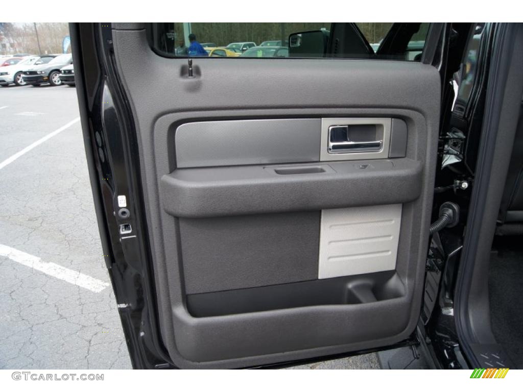 2011 Ford F150 SVT Raptor SuperCrew 4x4 Raptor Black Door Panel Photo #46047002