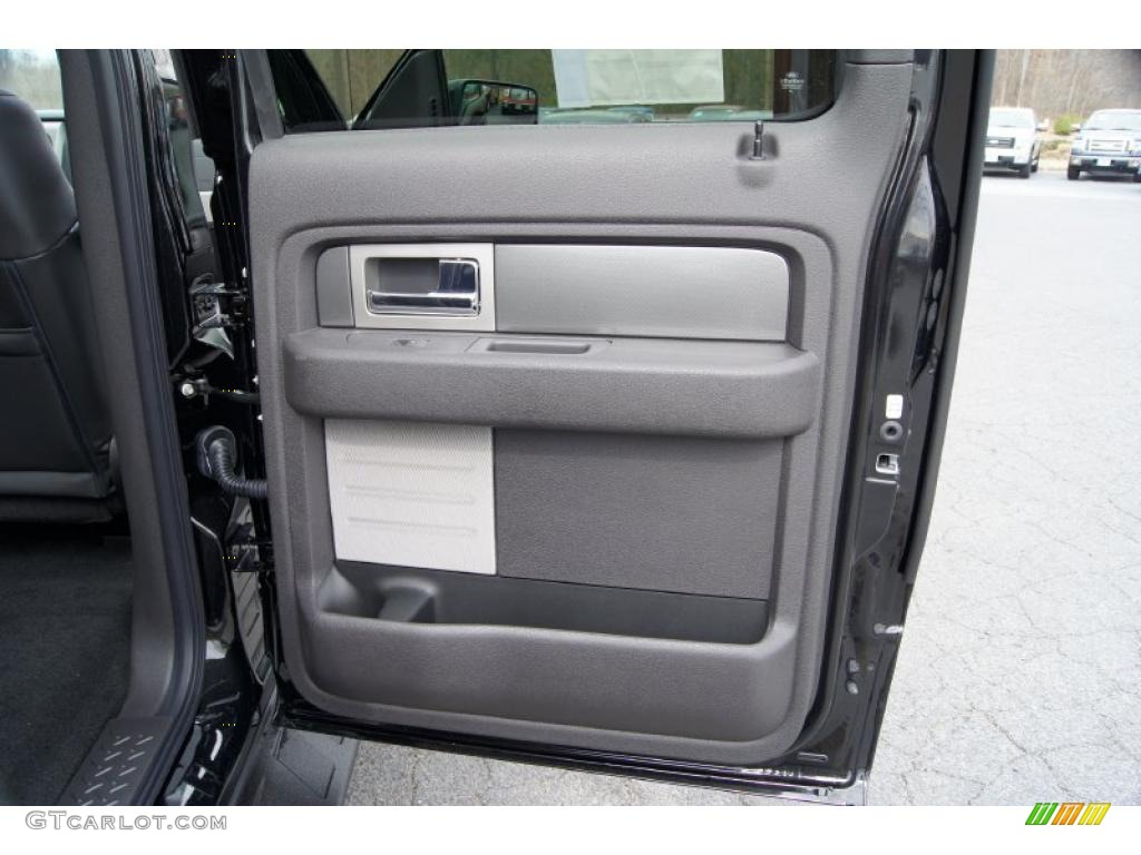2011 Ford F150 SVT Raptor SuperCrew 4x4 Raptor Black Door Panel Photo #46047032