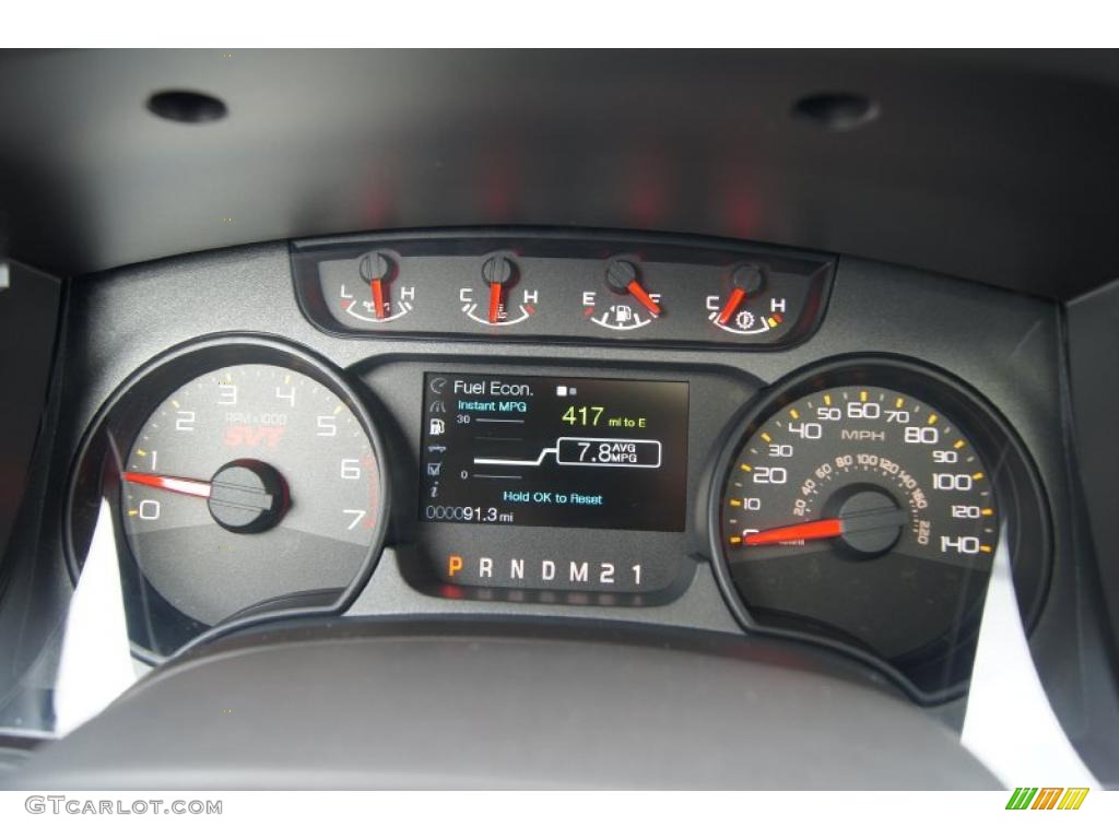 2011 Ford F150 SVT Raptor SuperCrew 4x4 Gauges Photo #46047245
