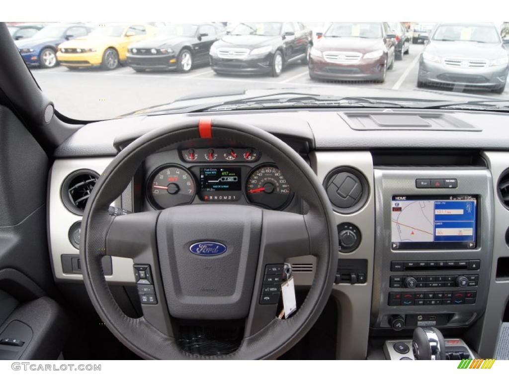 2011 Ford F150 SVT Raptor SuperCrew 4x4 Raptor Black Dashboard Photo #46047257