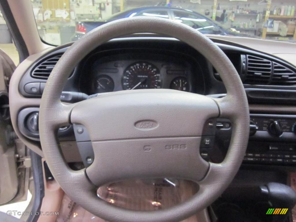 2000 Ford Contour SE Medium Prairie Tan Steering Wheel Photo #46047473