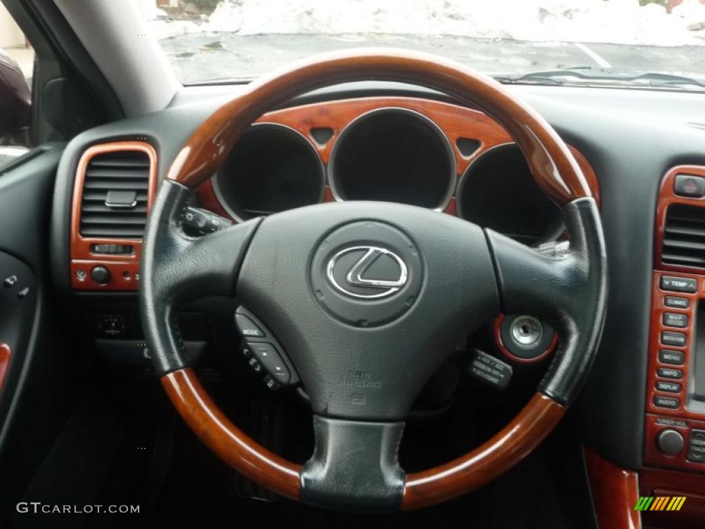2003 Lexus GS 430 Black Steering Wheel Photo #46047500
