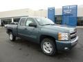 2011 Blue Granite Metallic Chevrolet Silverado 1500 LT Extended Cab 4x4  photo #1