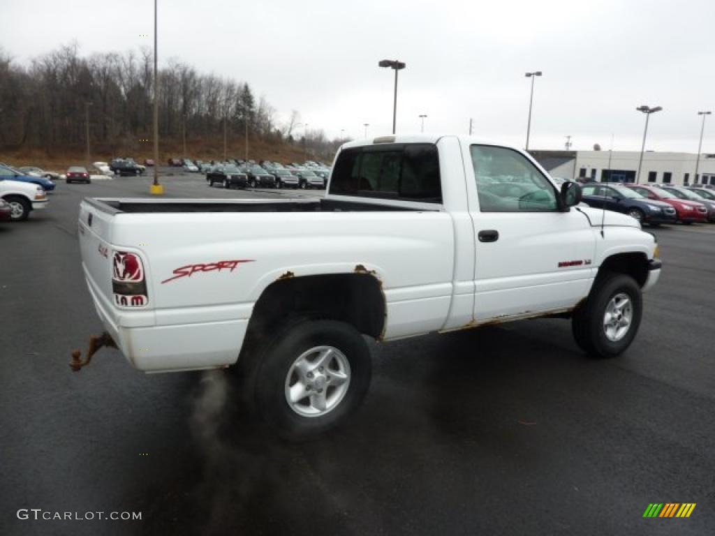 1998 Ram 1500 Sport Regular Cab 4x4 - Bright White / Gray photo #10