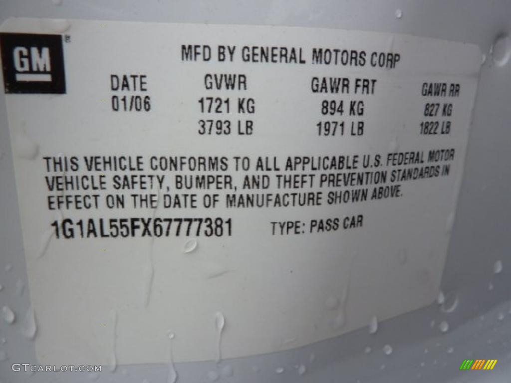 2006 Cobalt LT Sedan - Summit White / Gray photo #17