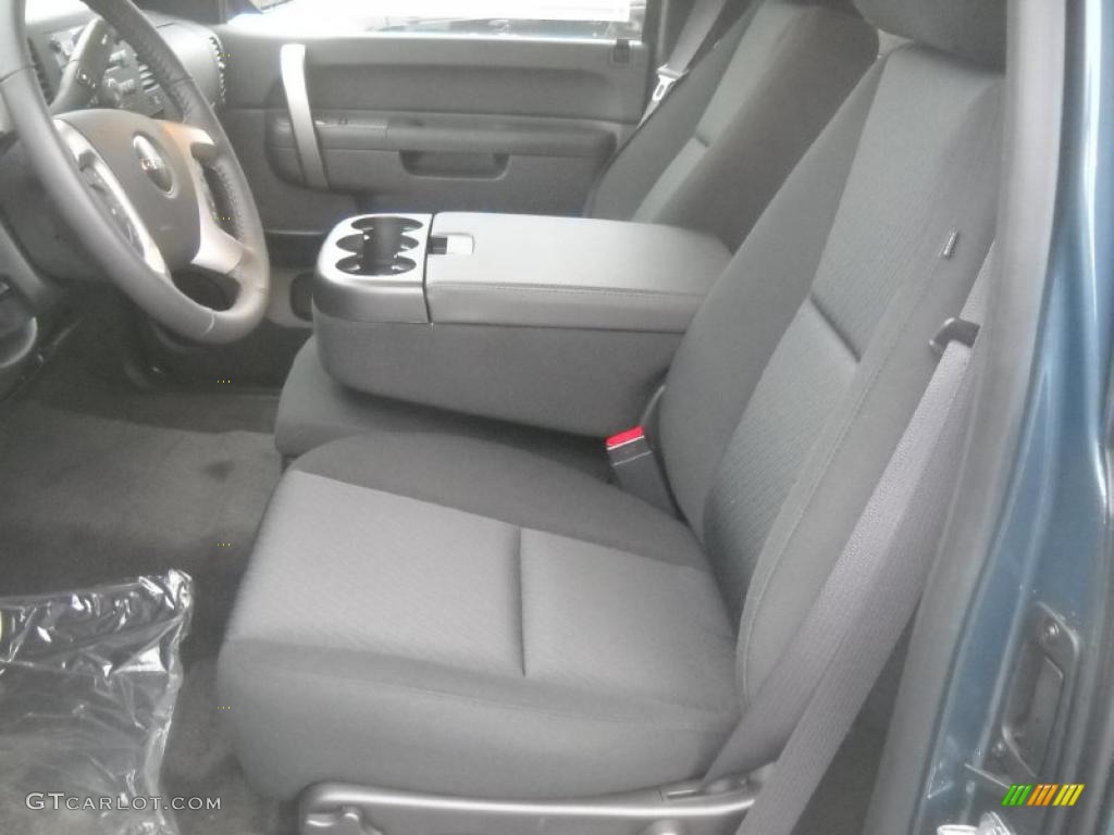 2011 Sierra 1500 SLE Extended Cab 4x4 - Stealth Gray Metallic / Ebony photo #10