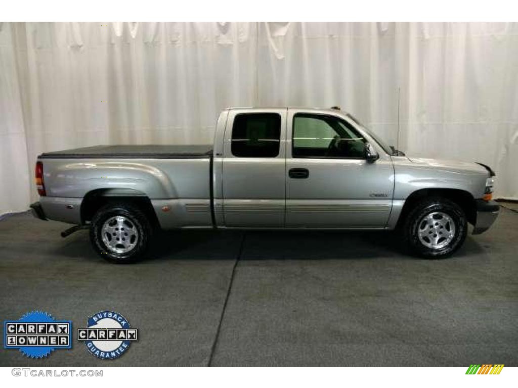 2002 Silverado 1500 LS Extended Cab - Light Pewter Metallic / Graphite Gray photo #2