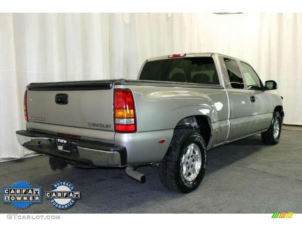 2002 Silverado 1500 LS Extended Cab - Light Pewter Metallic / Graphite Gray photo #3