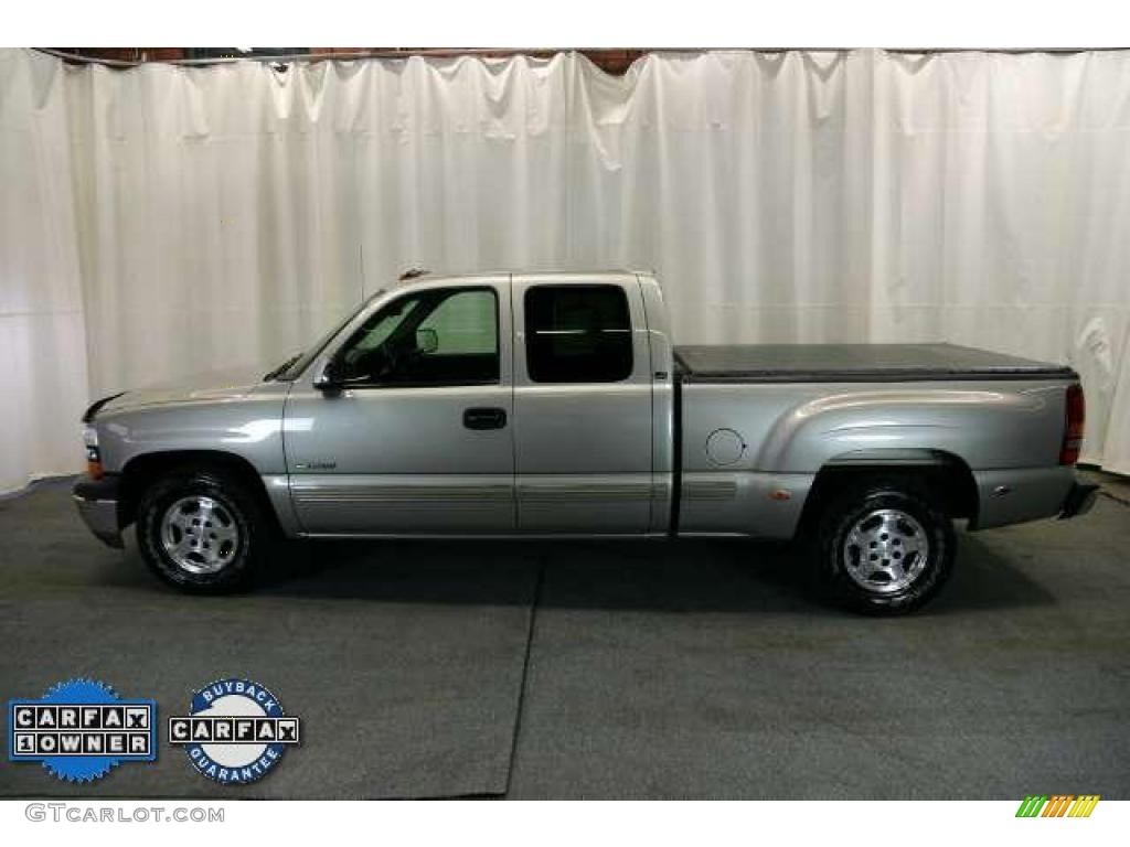 2002 Silverado 1500 LS Extended Cab - Light Pewter Metallic / Graphite Gray photo #5