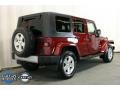 2008 Red Rock Crystal Pearl Jeep Wrangler Unlimited Sahara 4x4  photo #3