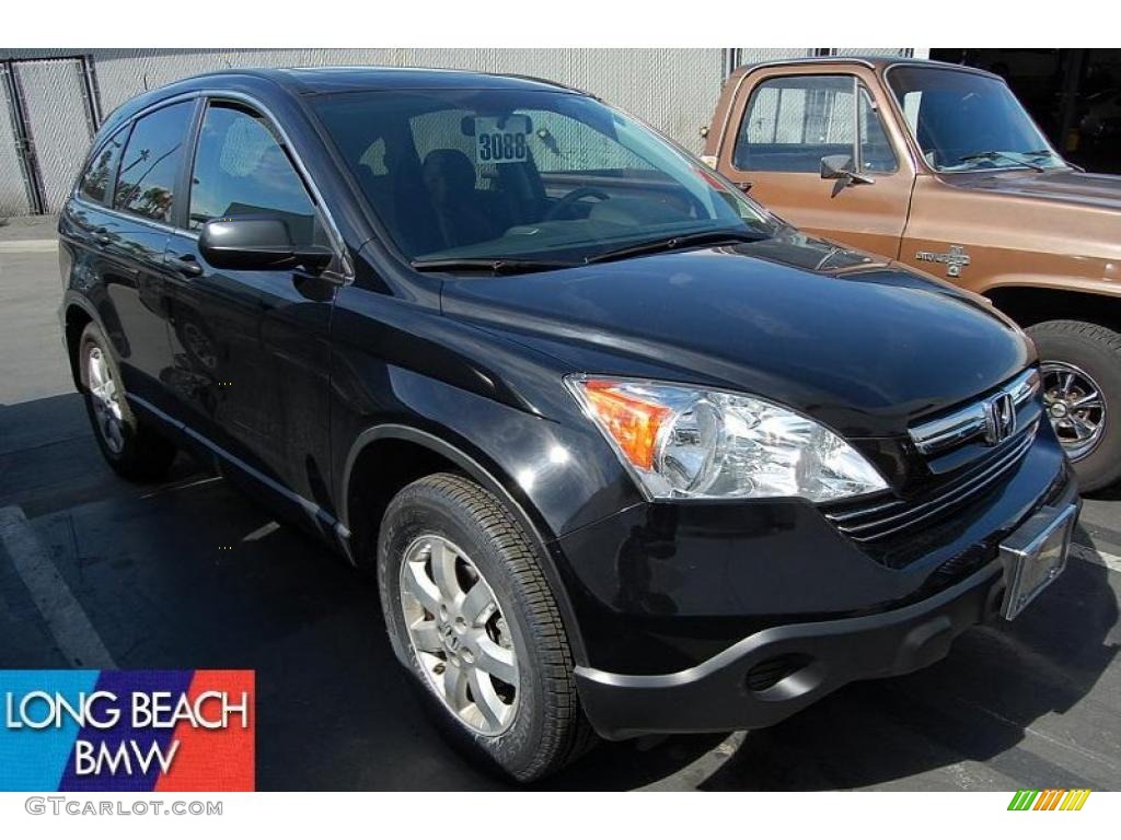 2009 CR-V EX - Crystal Black Pearl / Black photo #1