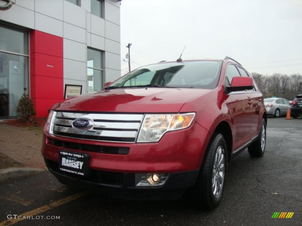 2008 Edge Limited AWD - Redfire Metallic / Camel photo #1