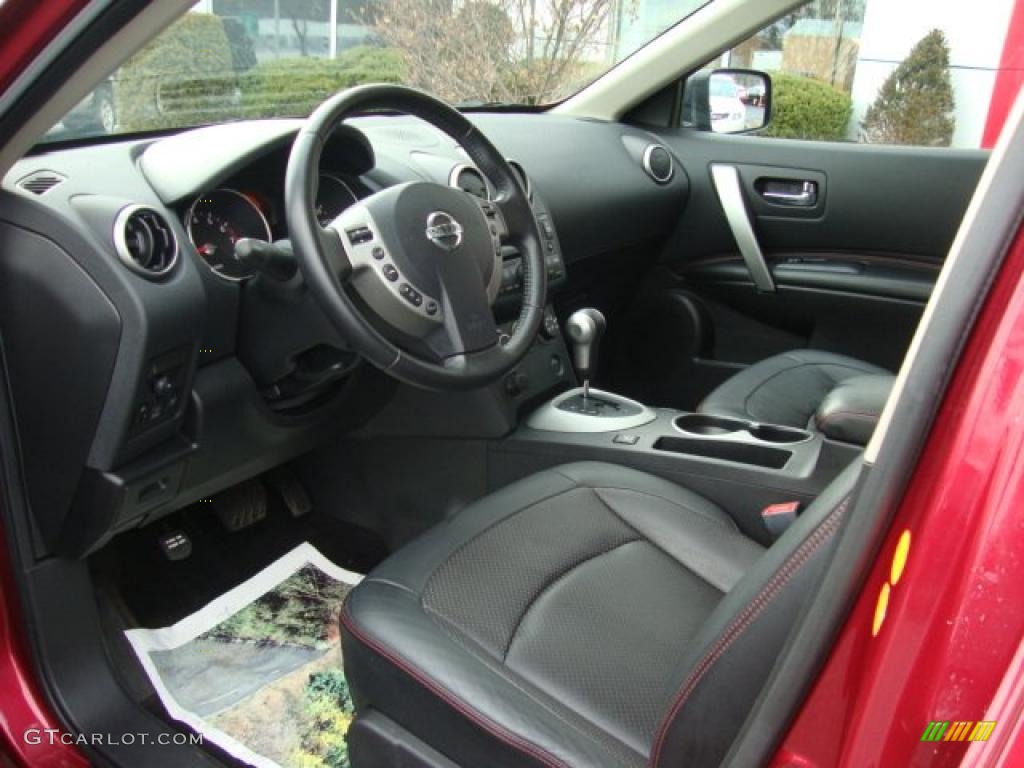 Black/Red Interior 2008 Nissan Rogue SL AWD Photo #46052281